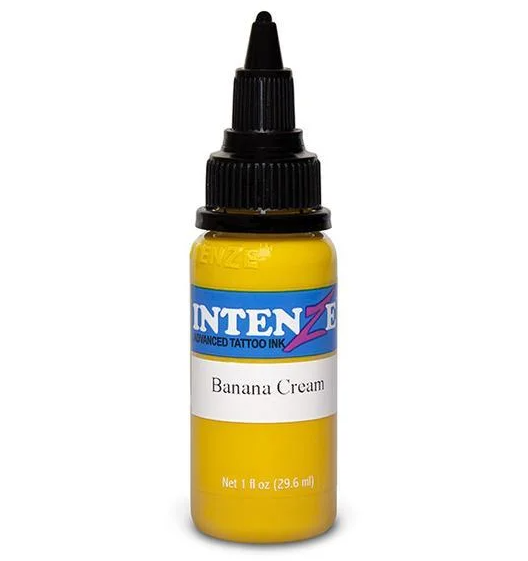 İntenze%20Banana%20Cream%201%20oz%20-%2030%20ml%20Sarı%20Dövme%20Boyası