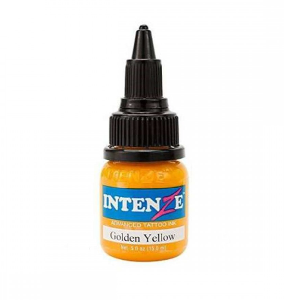 İntenze%20Golden%20Yellow%201/2 oz%20-%2015%20ml%20Altın%20Rengi%20Sarı%20Dövme%20Boyası