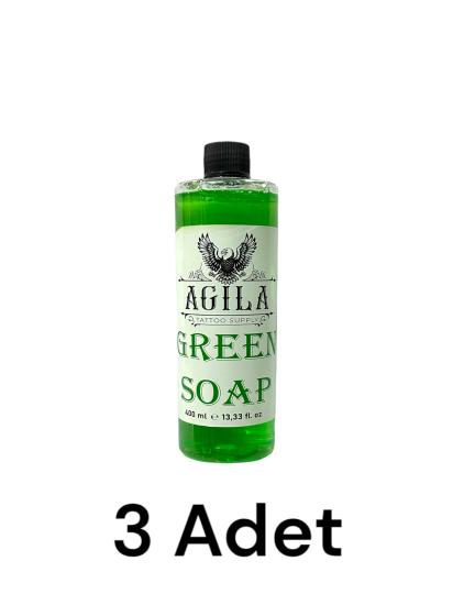 3’Lü Agila Green Soap Konsantre Yeşil Su 400 ml