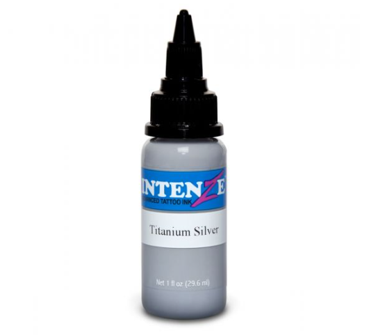 İntenze Titanium Silver 1 oz - 30 ml Dövme Boyası